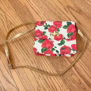 Disney belle crossbody purse with roses
